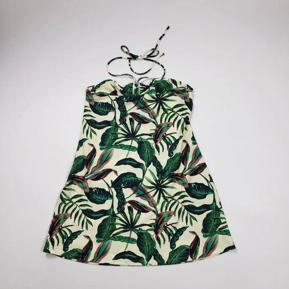 Andie Swim The Waikiki Dress Ivory Palm Tropical Print Summer Dress - Pick Size - Picture 14 of 16